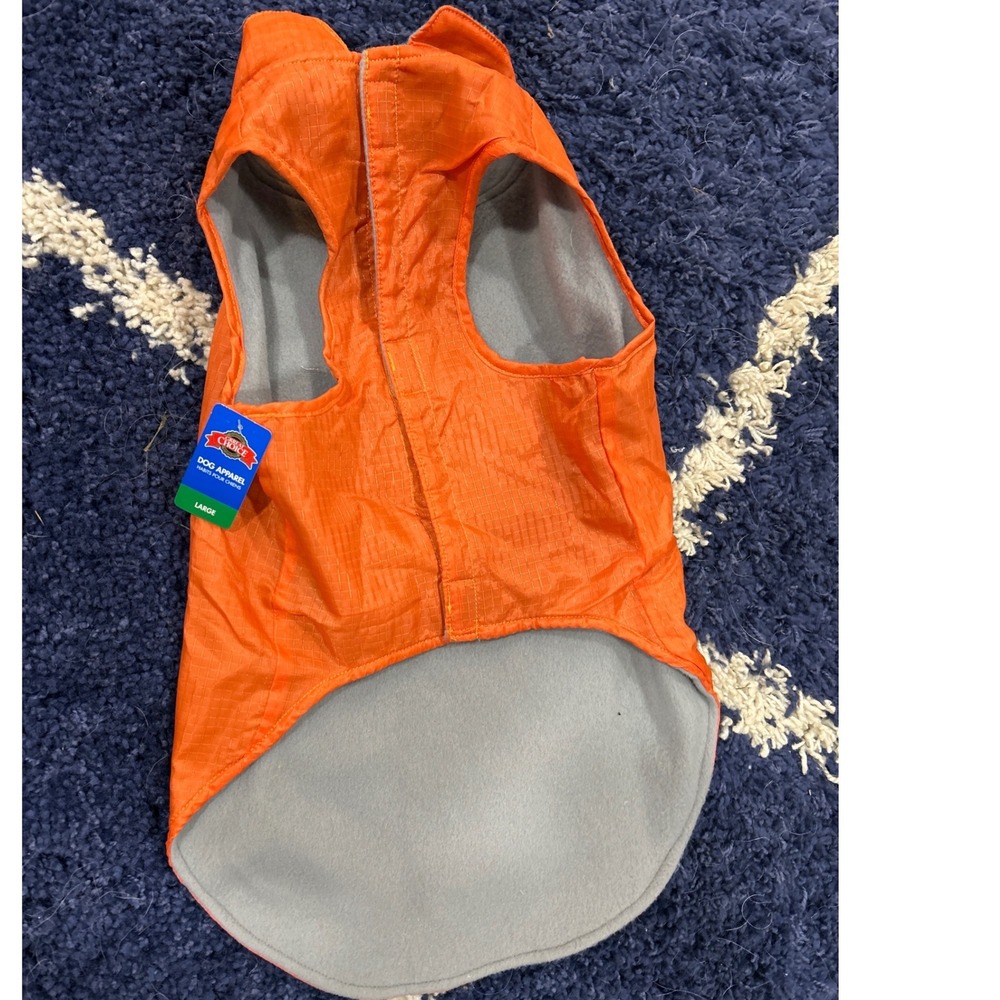 Great Choice Dog Vest Orange Ripstop Fleece Lined Large Water Resistant NWT